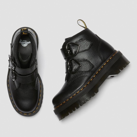 Dr Martens Devon Heart Leather Platform Boots - Picture 6 of 9